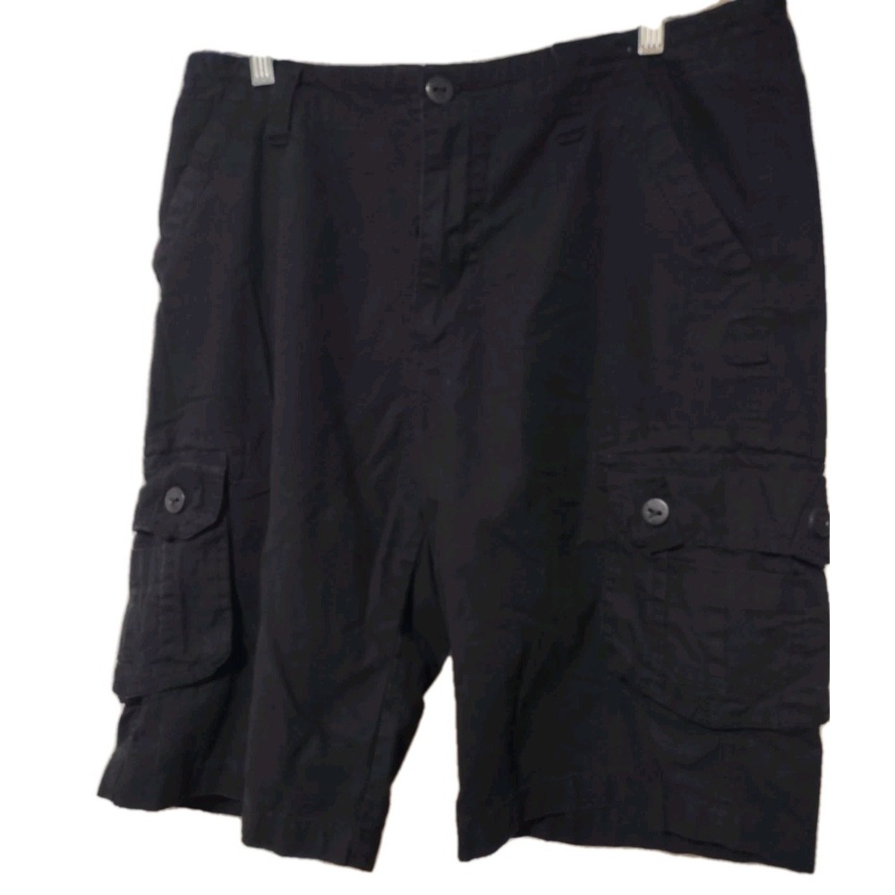 Surplus Military Cargo Shorts  Men's Size 36 Paratrooper Army Pockets Logo Black